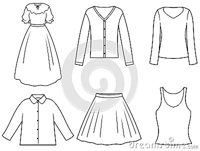 Womenâ€™s clothes Vector Illustration